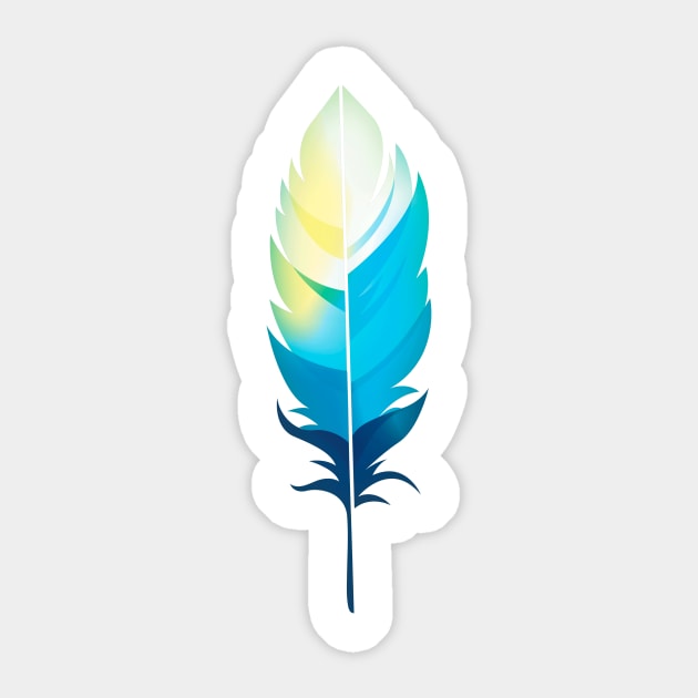 Colorful nature feather Sticker by uniboutique